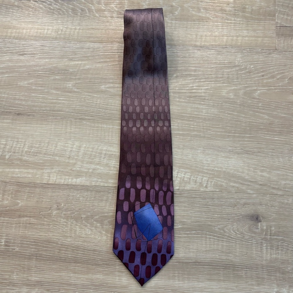 Jerry Garcia Necktie Abstract Geometric Purple Blue Silk Men’s Tie Collection 35